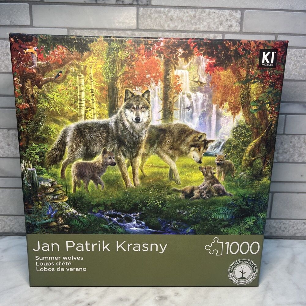 KI Puzzles Jan Patrik Krasny,Summer Wolves Landscape 1000 pc puzzle, New in box